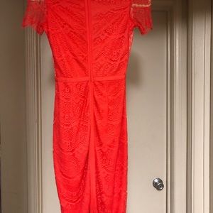 Coral Lace Dress